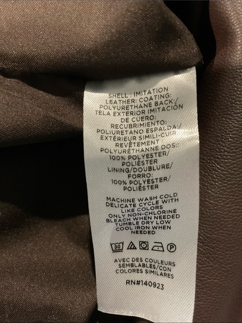 Loft Faux Leather Brown Dress - Picture 4 of 7